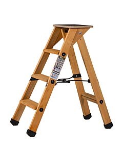 ESCABEAU LYONNAIS BOIS 3 MARCHES + TABLETTE - CENTAURE 483203