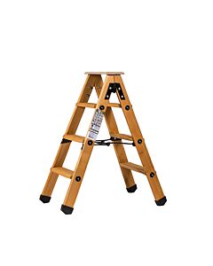 ESCABEAU DOUBLE ACCES BOIS 2X3 MARCHES + TABLETTE - CENTAURE 483603