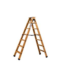 ESCABEAU DOUBLE ACCES BOIS 2X6 MARCHES + TABLETTE - CENTAURE 483606