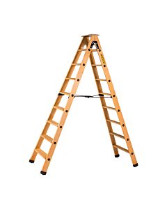 ESCABEAU DOUBLE ACCES BOIS 2X8 MARCHES + TABLETTE - CENTAURE 483608