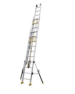 ECHELLE COULISSANTE 3 PLANS A CORDE AVEC STABILISATEURS C3 STAB' 3X10 BX, 3M00/6M90 - CENTAURE 512610