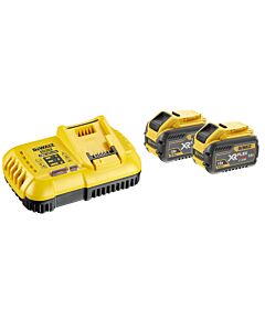 PACK 2 BATTERIES XR FLEXVOLT 18V/54V 9AH/3AH LI-ION + CHARGEUR RAPIDE - DEWALT DCB118X2-QW