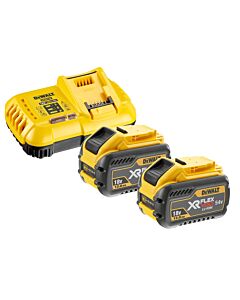 PACK 2 BATTERIES XR FLEXVOLT 18V/54V 12AH/4AH LI-ION + CHARGEUR RAPIDE - DEWALT DCB118Y2-QW