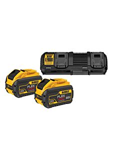 PACK 2 BATTERIES XR FLEXVOLT 18V/54V 9AH/3AH LI-ION + CHARGEUR DOUBLE - DEWALT DCB132X2-QW