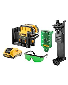 NIVEAU LASER CROIX + 5 POINTS XR 12V 2AH LI-ION - FAISCEAUX VERTS - DEWALT DCE0825D1G-QW