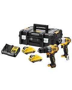 KIT 2 OUTILS XR 12V 3AH LI-ION BRUSHLESS - DEWALT DCK2111L2T-QW
