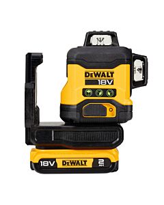 NIVEAU LASER MULTILIGNES 3X360° COMPACT XR 18V 2AH LI-ION - FAISCEAUX VERTS - DEWALT DCLE34031D1-QW
