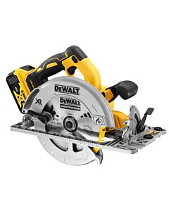SCIE CIRCULAIRE XR 18V 5AH LI-ION BRUSHLESS 184 MM - COMPATIBLE RAIL DE GUIDAGE - DEWALT DCS572P2-QW