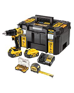 KIT 100 ANS XR 18V - PERCEUSE 5AH, MESURE ET COFFRET D'ACCESSOIRES - DEWALT DCZ100P2KT-QW