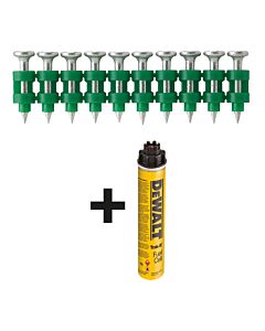 POINTES GALVANISEES BETON STANDARD POUR CLOUEUR C5 2.6X15MM 700 + CARTOUCHE DE GAZ - DEWALT DDF6510015