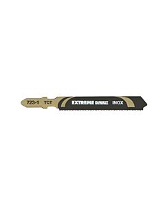 LAME POUR SCIE SAUTEUSE AU CARBURE DE TUNGSTENE PROFONDEUR DE COUPE< 3MM ATTACHE EN T INOX ET METAL - DEWALT DT2101-QZ