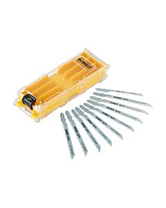 COFFRET PLASTIQUE DE 10 LAMES XPC HCS BIM POUR BOIS : DT2205X2, DT2209X2, DT2213X2, DT2216, DT2217, DT2218, DT2220 + 1 BOITE DE RANGEMENT - DEWALT DT2296-QZ