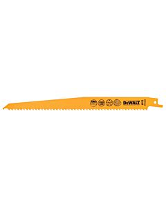 LAME DE SCIE SABRE BIM PLUNGEPOINT POUR LA COUPE DU BOIS 228MM COUPE RAPIDE BOIS AVEC CLOUS / PLASTIQUES - DEWALT DT2349-QZ