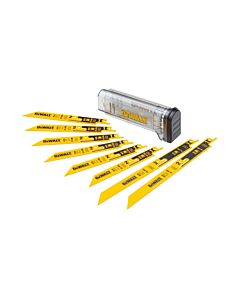 COFFRET DE 8 LAMES DE SCIE SABRE SECABLE BIM POUR LA COUPE DU METAL. 2X230MM + 6X152MM + BOITE DE RANGEMENT - DEWALT DT2446-QZ