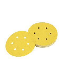 DISQUE ABRASIF VELCRO POUR PONCEUSES EXCENTRIQUES GRAIN 120 - 6 PERFORATIONS Ø 150MM POUR DWE6423-QS - DEWALT DT3135-QZ