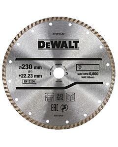 DISQUE TURBO POUR MATERIAUX DE CONSTRUCTION/BETON 230X22.2MM - DEWALT DT3732-QZ