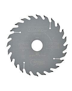LAME DE SCIE CIRCULAIRE PORTATIVE CARBURE EXTREME WORKSHOP, 160X30MM, 24 DENTS, ATB/TRONCONNAGE, ANGLE D'ATTAQUE 25 POUR LA COUPE DU BOIS DUR ET TENDRE, MDF, CONTREPLAQUES, STRATIFIES ET PLACAGES - DEWALT DT4027-QZ