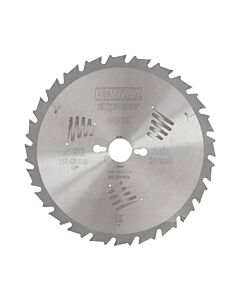 LAME DE SCIE RADIALE 250X30,4MM, 24 DENTS, FT/DL, ANGLE D'ATTAQUE 10 POUR LA COUPE DU BOIS, DU CONTREPLAQUE ET DU MDF - DEWALT DT4301-QZ