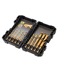 COFFRET PLASTIQUE DE 10 FORETS METAL HSS-TIN POUR VISSEUSES A CHOCS DIAM: 3;3,2;3,5;4;4,5;5;6;8;10;12MM - DEWALT DT50050-QZ