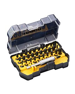 COFFRETS 32 PIECES AVEC EMBOUTS DE VISSAGE IMPACT TORSION 5MM : PH1, PH2, PH3, PZ1, PZ2 X 3, PZ3, PL6, T20, T25, T30 + 1 PORTE-EMBOUTS MAGNETIQUE - DEWALT DT70523T-QZ