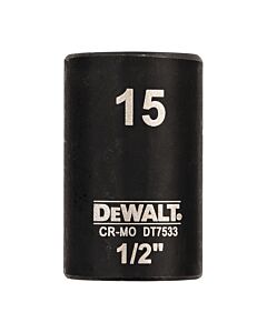 DOUILLE IMPACT DIAMETRE 15 MM 1/2" - DEWALT DT7533-QZ