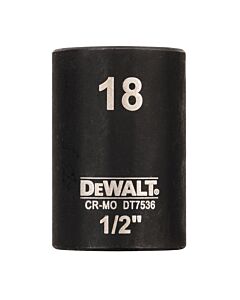 DOUILLE IMPACT DIAMETRE 18 MM 1/2" - DEWALT DT7536-QZ