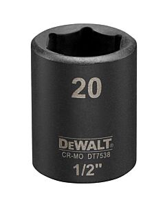 DOUILLE IMPACT DIAMETRE 20 MM 1/2" - DEWALT DT7538-QZ