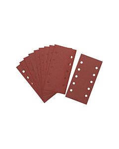 1/2 FEUILLE ABRASIVE POUR PONCEUSES VIBRANTES VELCRO GRAIN 80 - 10 PERFORATIONS 115X228MM MULTI-USAGES PEINTURE / BOIS - A SEC - DEWALT DT8551-QZ