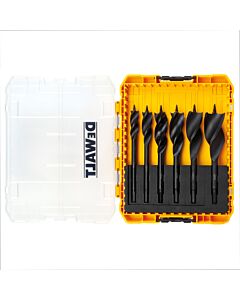 COFFRET TOUGHCASE DE 6 MECHES A BOIS 3 POINTES EXTREME DIAMETRES : 13, 16, 20, 22, 25, 32MM - DEWALT DT90238-QZ