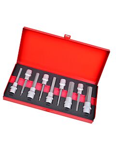 COFFRET DE DOUILLES TOURNEVIS 1/2’’ 6 PANS 100 MM 9 PCS - HEXEL 517C9