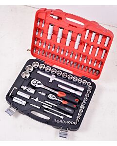 COFFRET DE DOUILLES 1/4'' – 1/2'' 100 PIECES - HEXEL F100