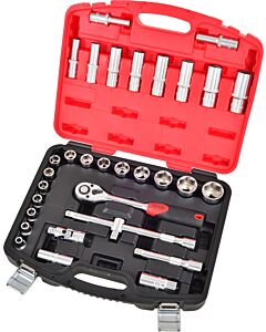 COFFRET DE DOUILLES 1/2'' 32 PIECES - HEXEL F32
