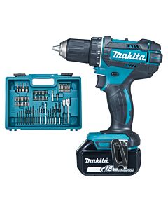PERCEUSE VISSEUSE 62NM BL1830 X2 + 74PCS. BIT SET - MAKITA DDF482RFX1