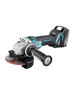 MEULEUSE 125MM BL+FREIN BL1850X2+DC18RC+MAKPAC - MAKITA DGA506RTJ