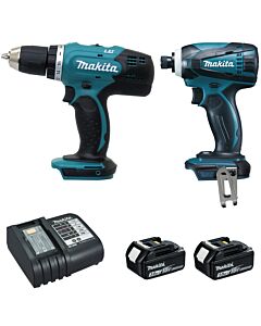 DTD146+DDF453+BL1830X2+DC18SD+MAKPAC+IMPACT GOLD - MAKITA DLX2022SJ3