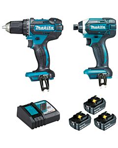 DDF482+DTD152 BL1830BX3+DC18RC+MAKPAC - MAKITA DLX2127J1