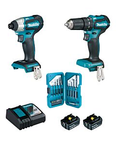 DTD155+DHP483+BL1850BX2+DC18RC+ACC SET+MAKPAC 3 - MAKITA DLX2221TJ2