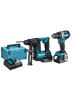 DDF484+DHR171+BL1850X2+DC18RC - MAKITA DLX2271TJ
