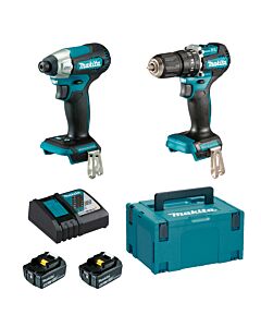 DTD157+DHP487+BL1850BX2+DC18RC+MAKPAC - MAKITA DLX2414TJ