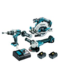 DHP481+DGA506+DHS680+DC18RD+BL1850BX2 - MAKITA DLX3095PTJ