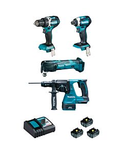 DDF484+DHR243+DTD154+DTM51+BL1850BX3 - MAKITA DLX4109TJ